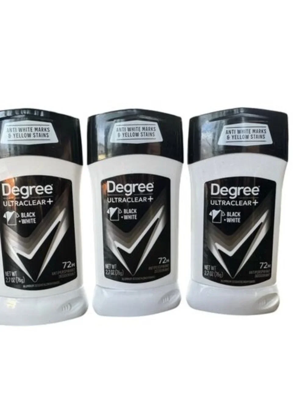 Degree UltraClear+ Men's Antiperspirant Deodorant, 3 Count, Black&White, 2.7 oz